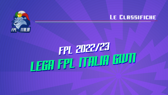 Fantasy Premier League 2022/23 Lega FPL Italia GW11