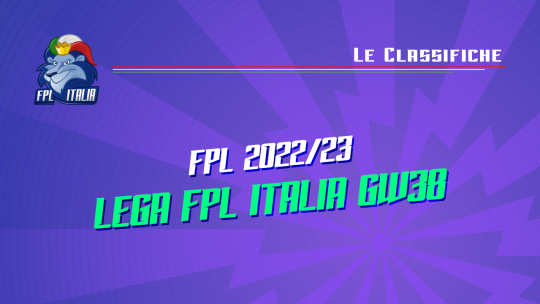 Fantasy Premier League 2022/23 Lega FPL Italia GW38