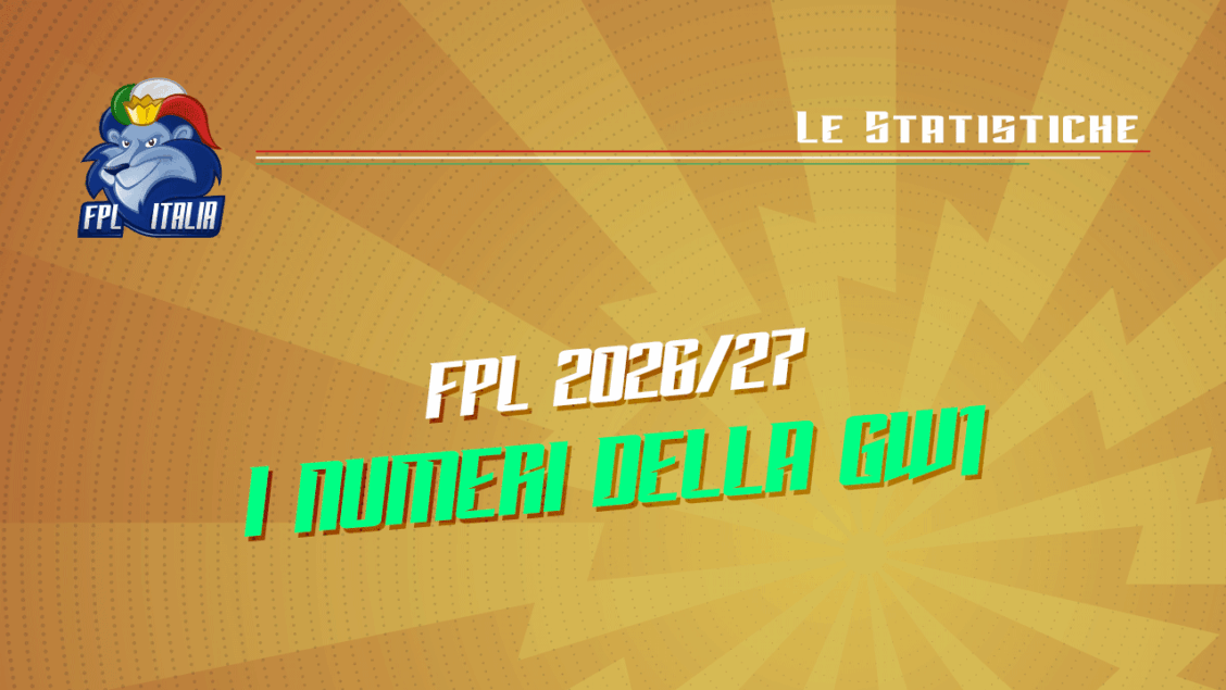 Fantasy Premier League 2026/27: I numeri della GW1